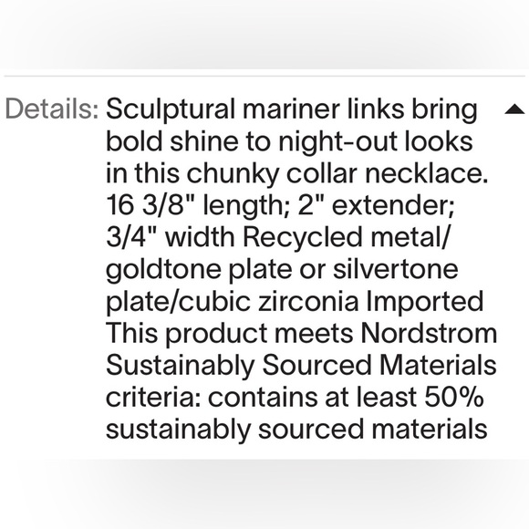 Open edit Geo anchor chain collar in Rhodium - Gold - Picture 4 of 8